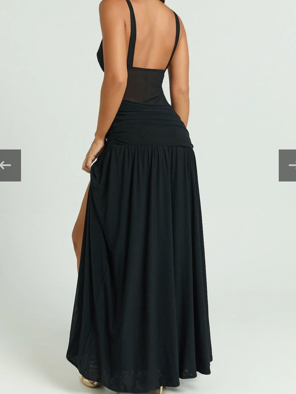 Elegant Black Maxi Dress with High Side Slit